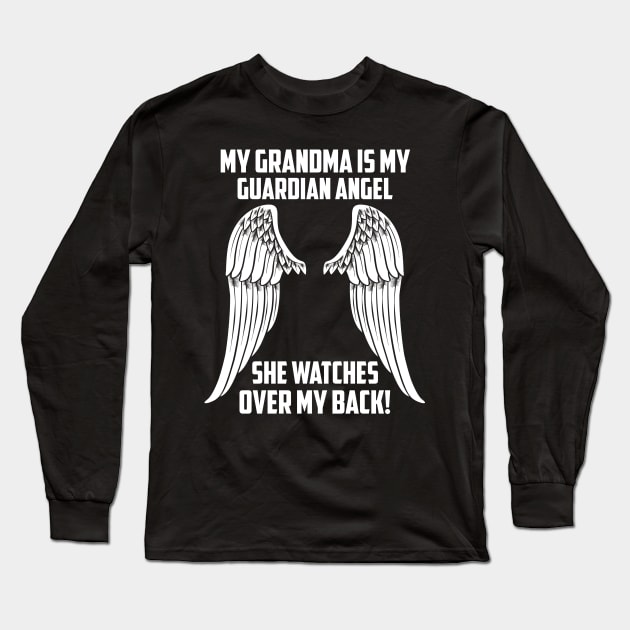 MY GRANDMA ÍS MY GUARDIAN ANGEL Long Sleeve T-Shirt by bee123